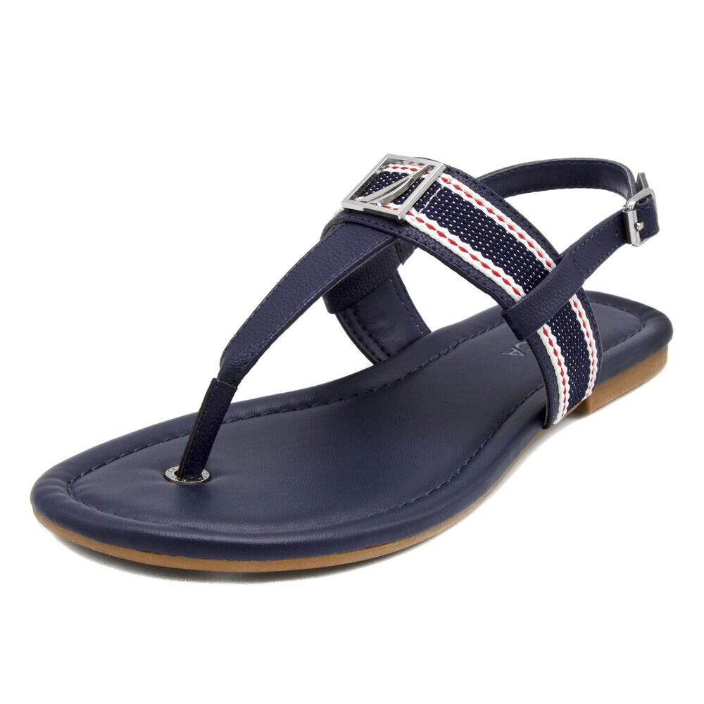 Bridgewater T-Strap Sandals,Navy,large