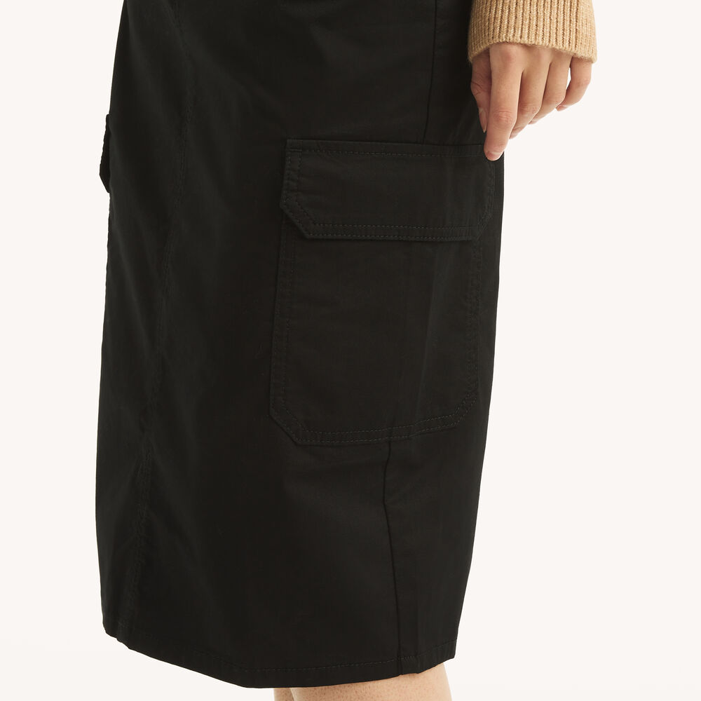 Midi Cargo Skirt,True Black,large