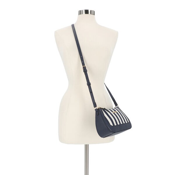 Striped Crossbody Bag