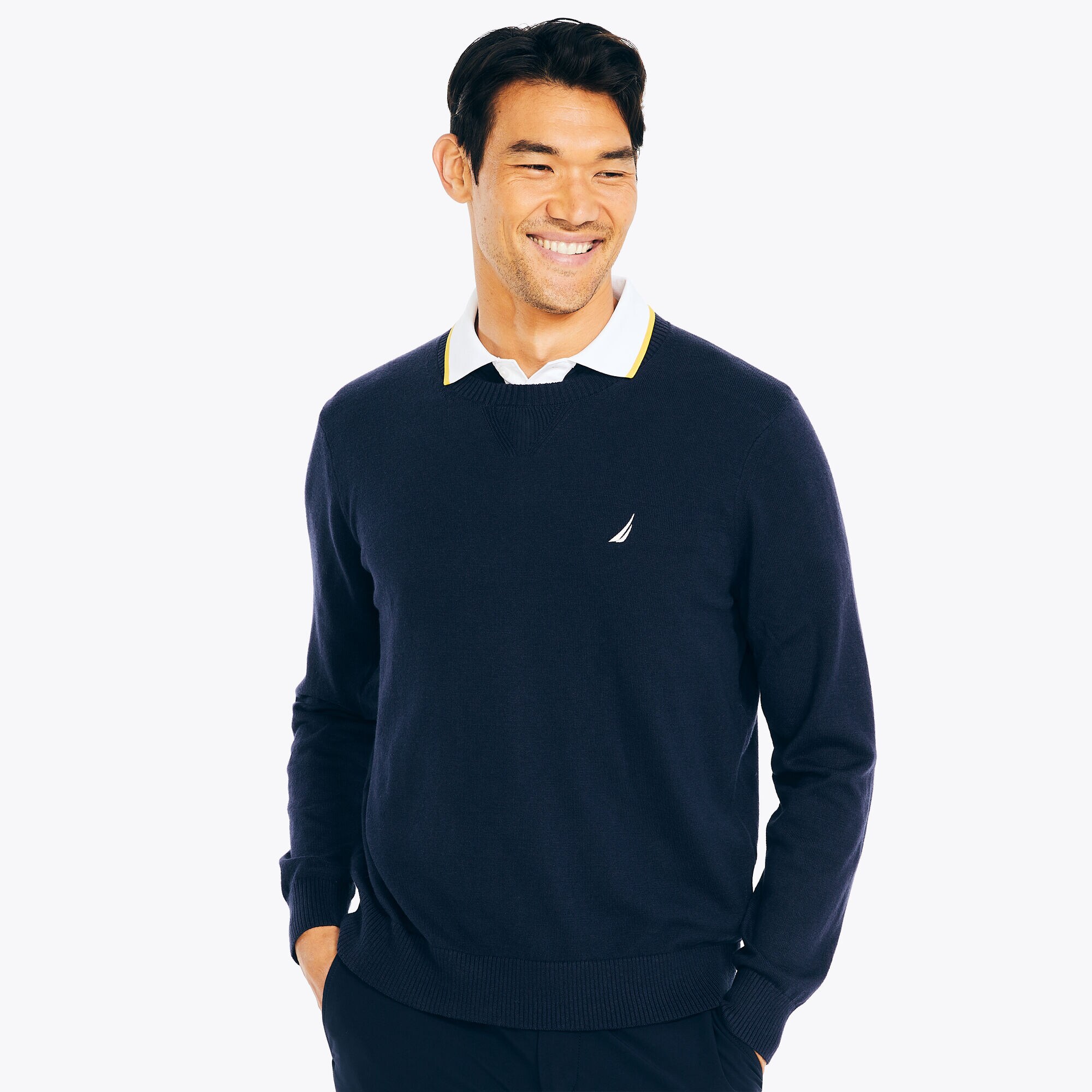 Navtech Crewneck Sweater,Stellar Blue Heather,large