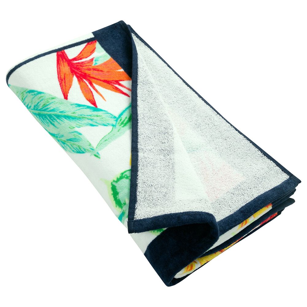 NAUTICAL PARADISE BEACH TOWEL,Ice Blue,large