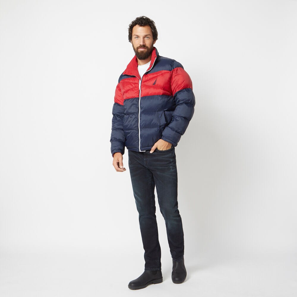 REVERSIBLE TEMPASPHERE COLORBLOCK JACKET,Nautica Red,large