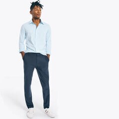 NAVTECH SLIM FIT PLAID SHIRT,Varsity Blue Wash,large