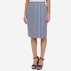 Striped Pencil Skirt,Stellar Blue Heather,large