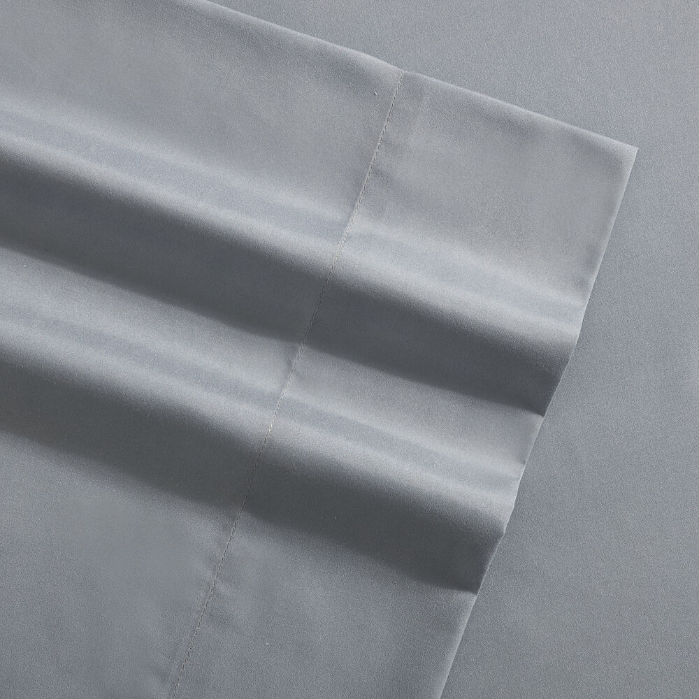Solid Grey Microfiber Twin/Twin XL Sheet Set,Rust,large