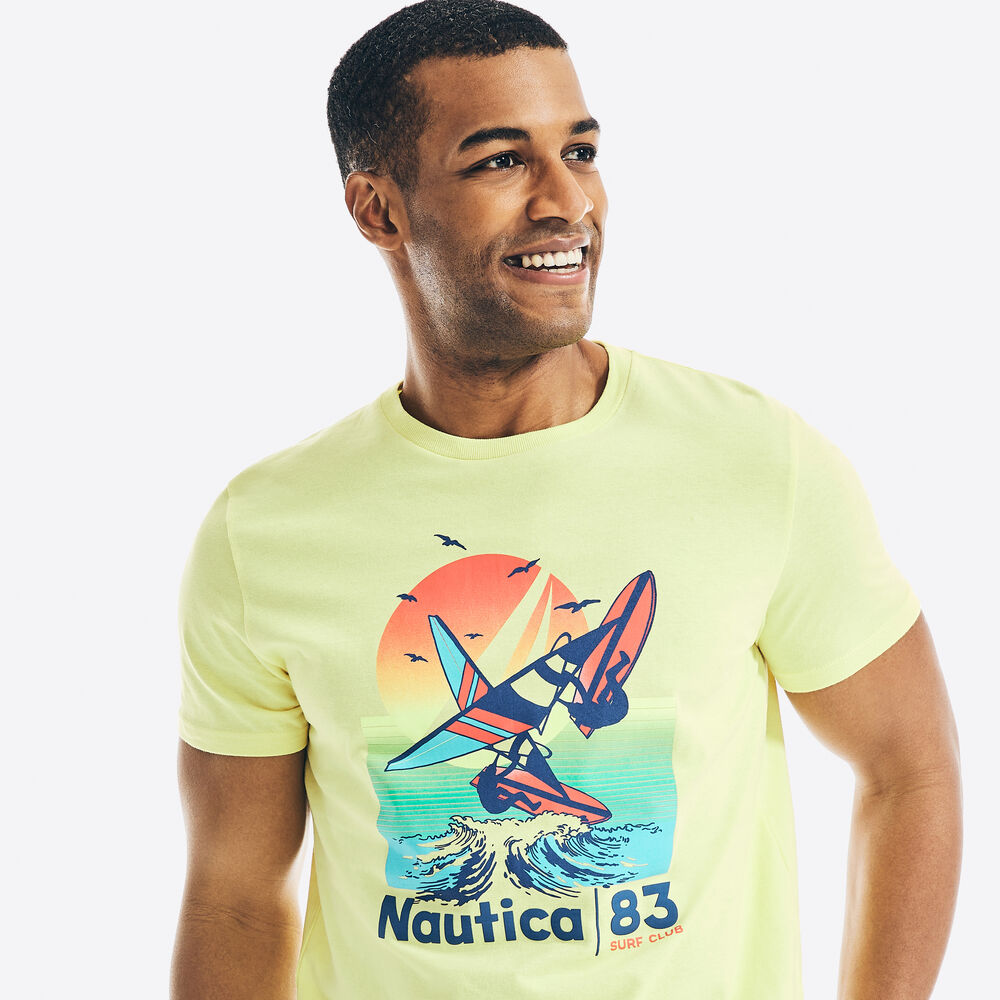 SURF CLUB GRAPHIC T-SHIRT,Cabana Yellow,large