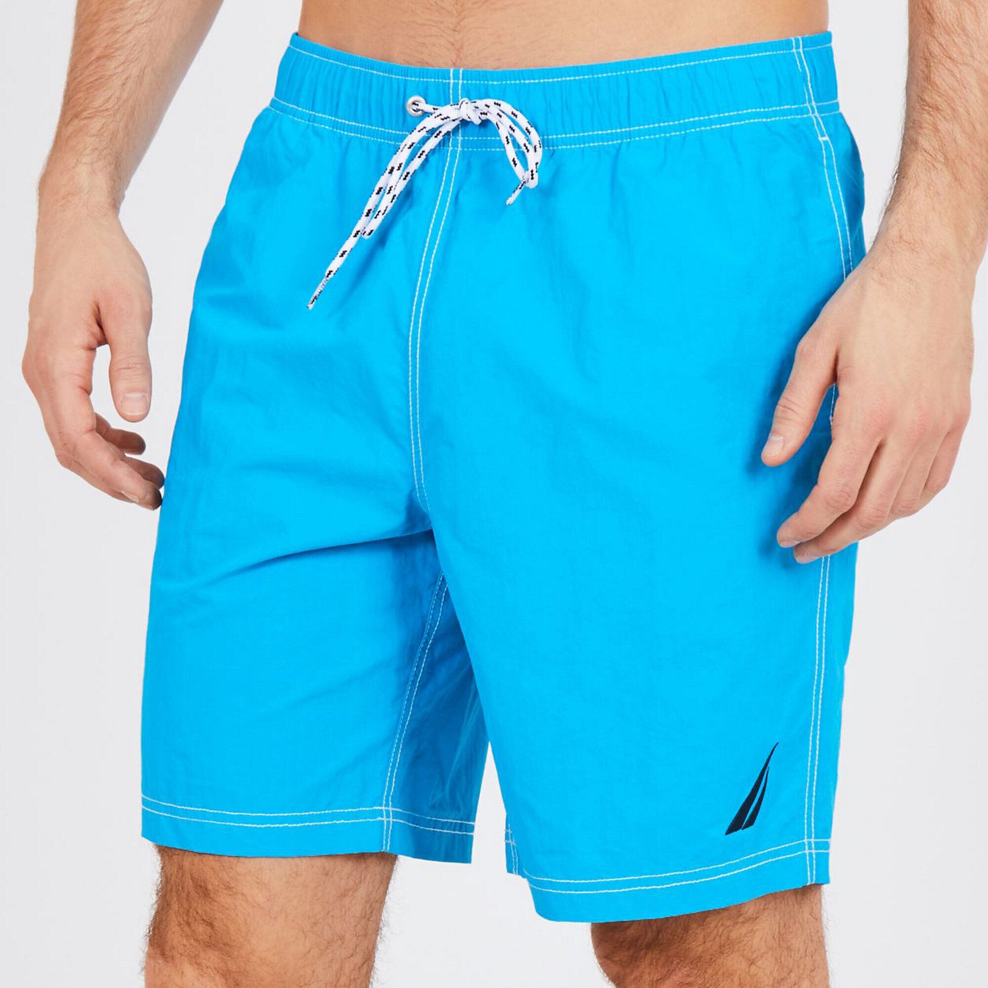 Big & Tall Full-Elastic Solid Swim Trunks,Hawaiian Ocean,large