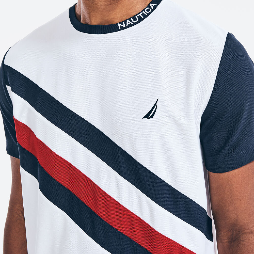 NAVTECH COLORBLOCK SASH T-SHIRT,Bright White,large