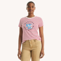Heritage Stripes Graphic T-Shirt,Tomales Red,large