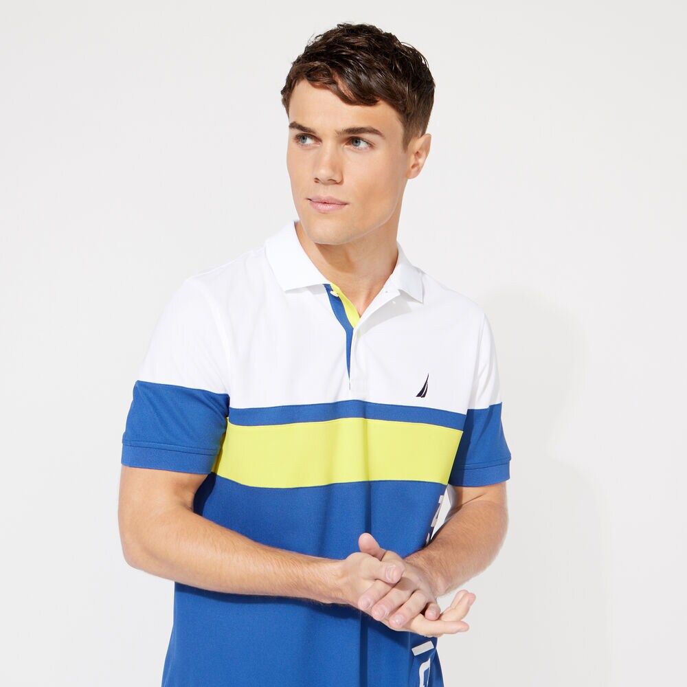 CLASSIC FIT COLORBLOCK POLO,Windsurf Blue,large