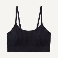 Seamless Ribbed Bra, 3-Pack,Workshirt Blue,large