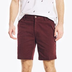 Classic Fit Deck Shorts - 8.5" Inseam,Royal Burgundy,large