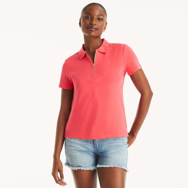 Zip-Up Polo