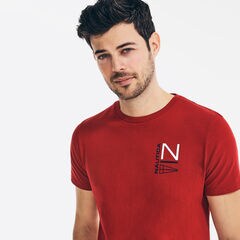 LOGO GRAPHIC T-SHIRT,Nautica Red,large