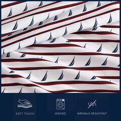 Red Stripe Queen Sheet Set,Pale Orchid,large