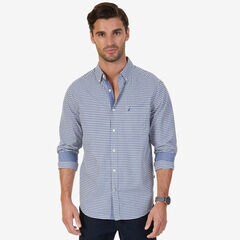 Classic Fit Gingham Button-Down Shirt,J Navy,large