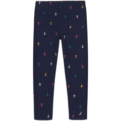 Girls' Solid Legging (7-16),Navy,large