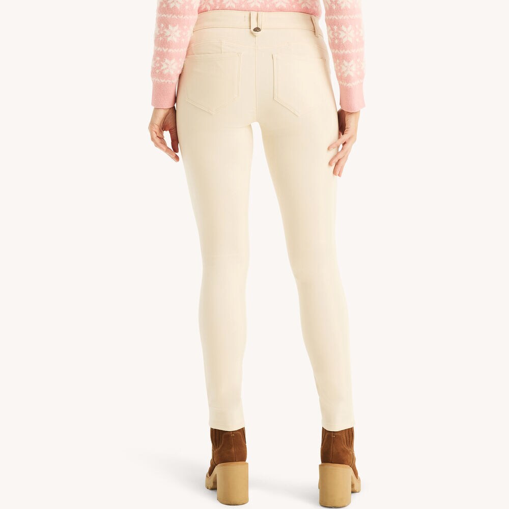 Mid-Rise Sateen Skinny Pant,Sail White,large