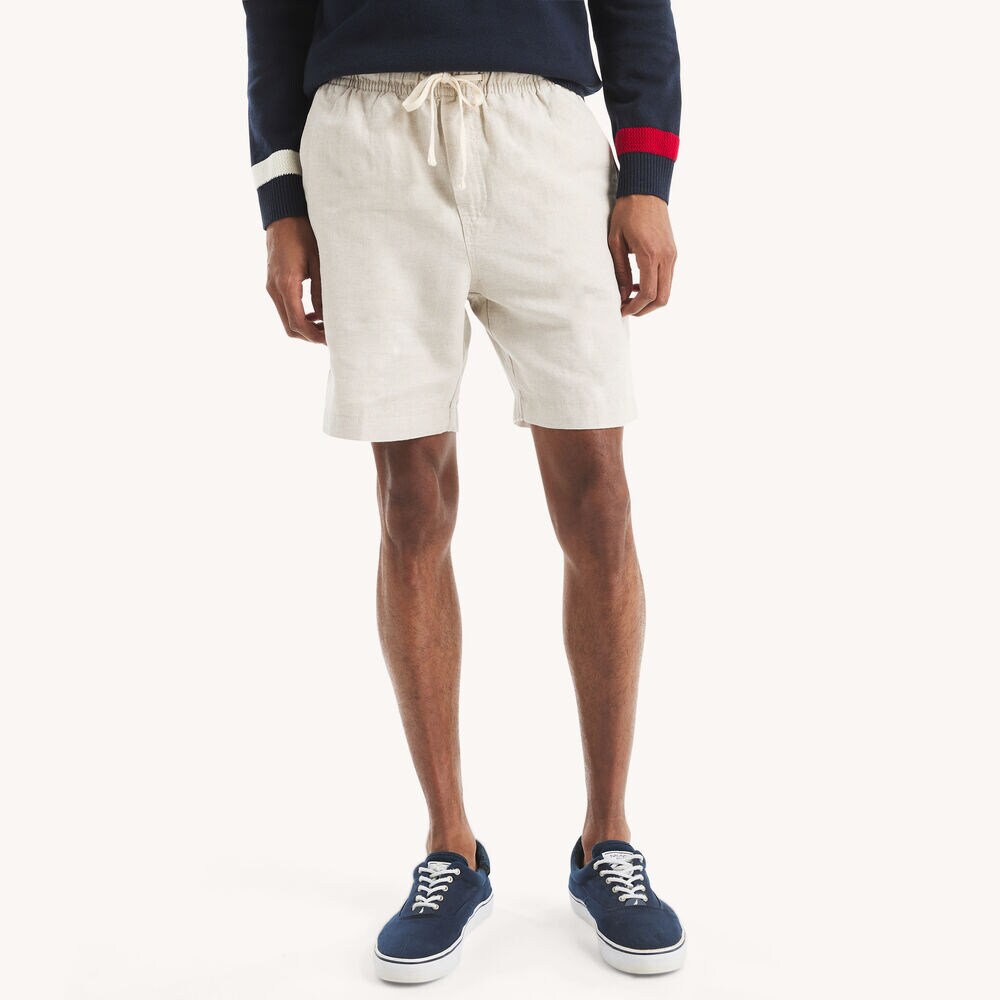 7" Yarn-Dyed Linen Short,Wheat Flax,large