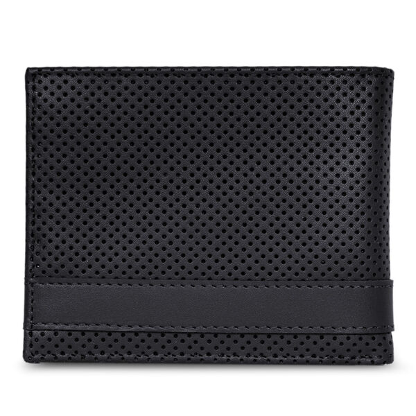 Perforated Leather Bifold Wallet
