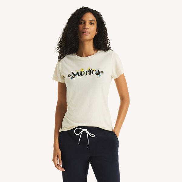 Foil Floral Logo Graphic T-Shirt