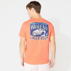 BIG & TALL WHALE ALE PRINT T-SHIRT,Livng Coral,large