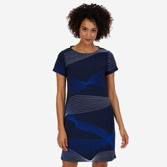 Printed T-Shirt Dress,Stellar Blue Heather,large