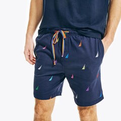 PRIDE BRAND ICON PRINT SLEEP SHORT,Navy,large