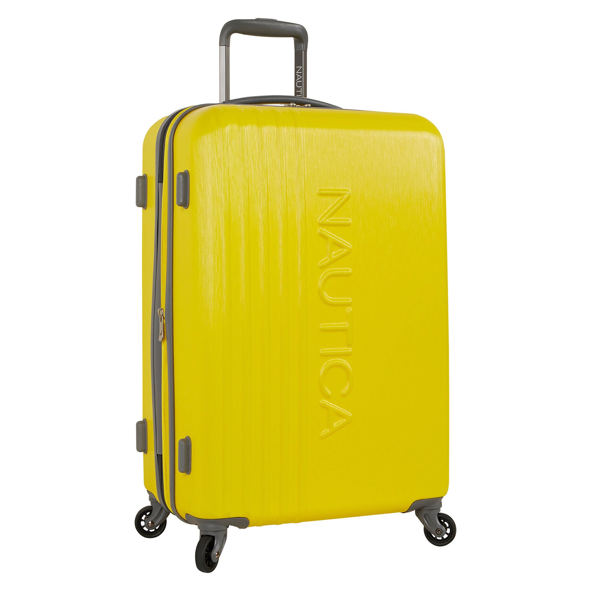 Lifeboat Expandable Spinner Luggage,Yellow,large