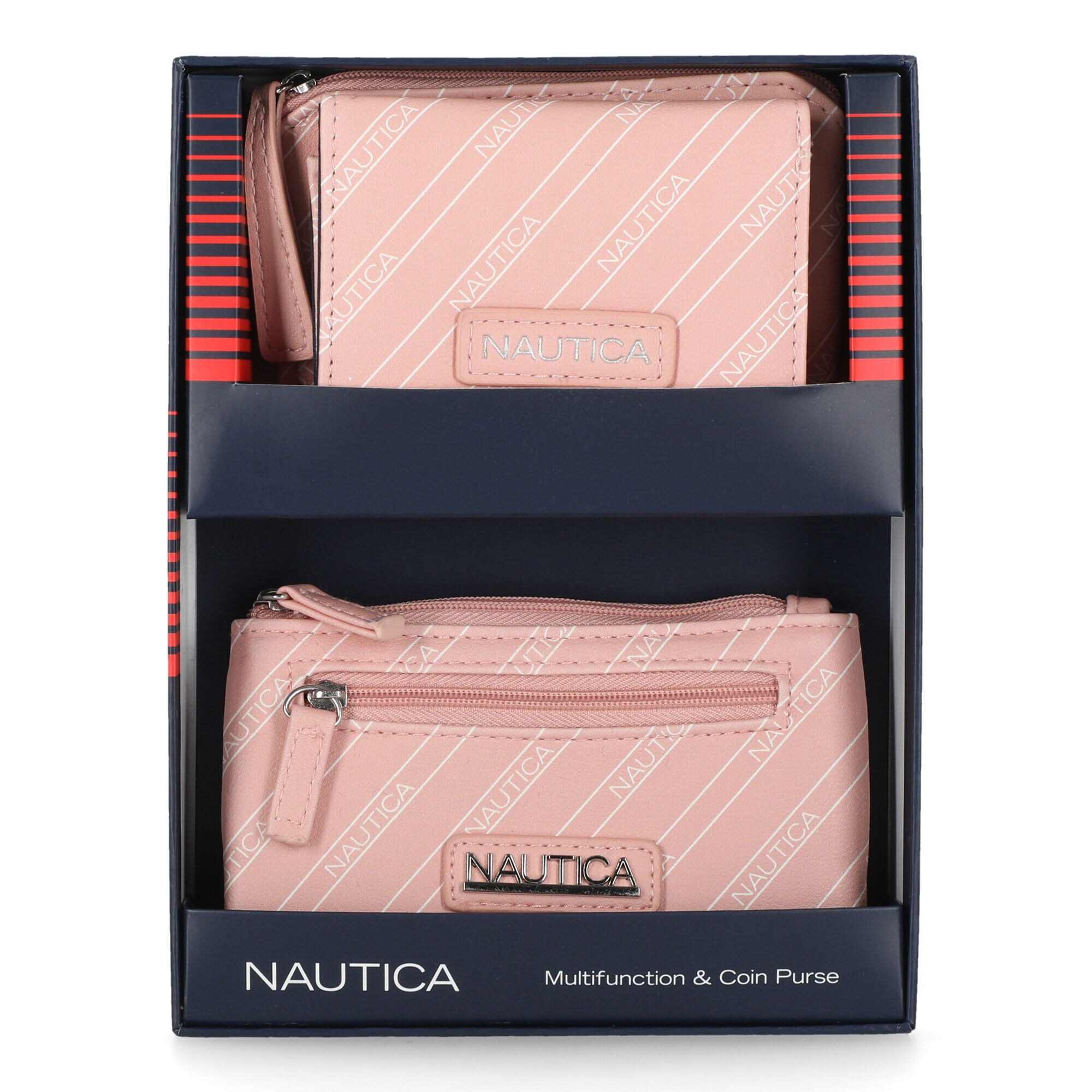 MINI WALLET AND COIN PURSE BOX SET,Carnation Pink,large