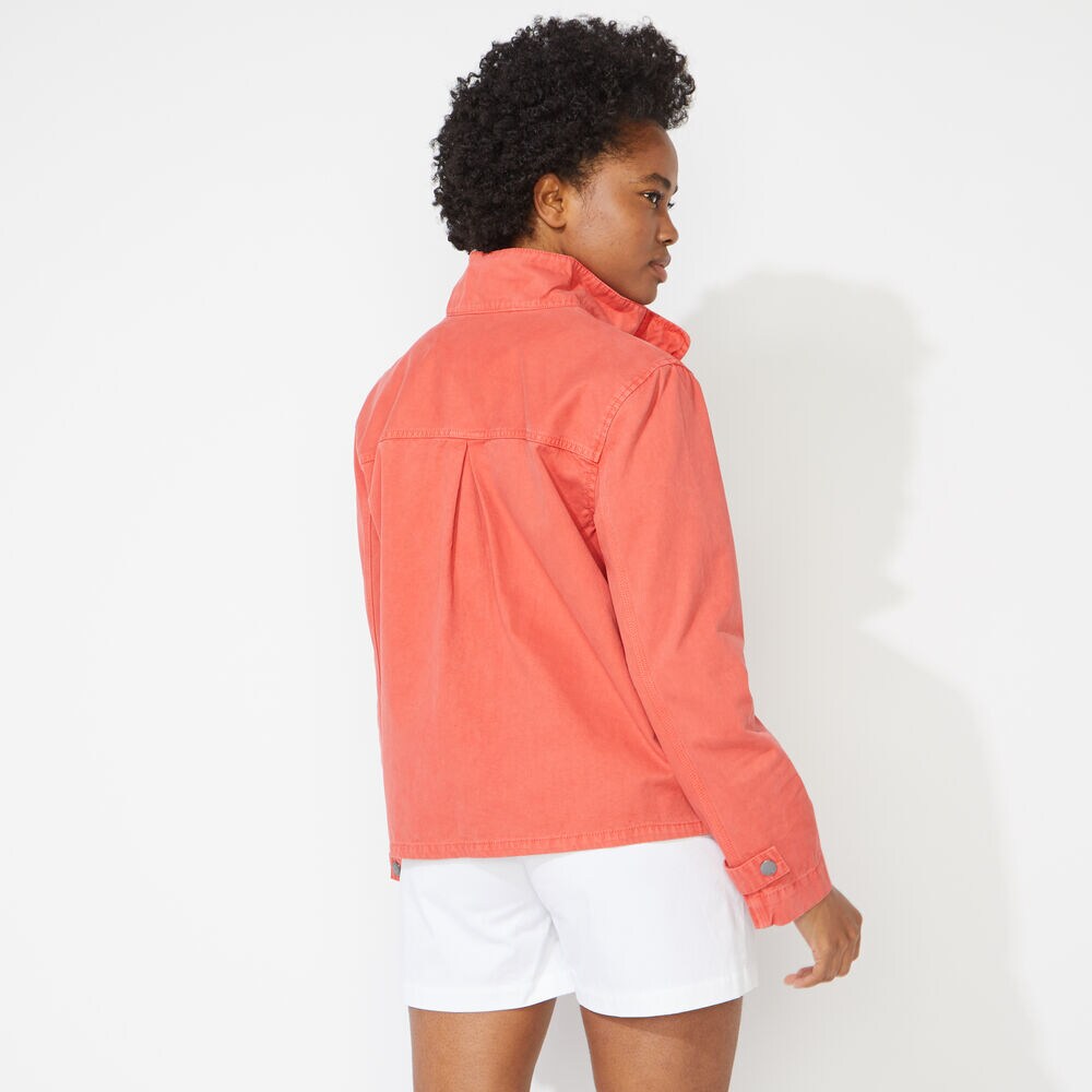 NAUTICA JEANS CO. A-LINE JACKET,Crimson,large