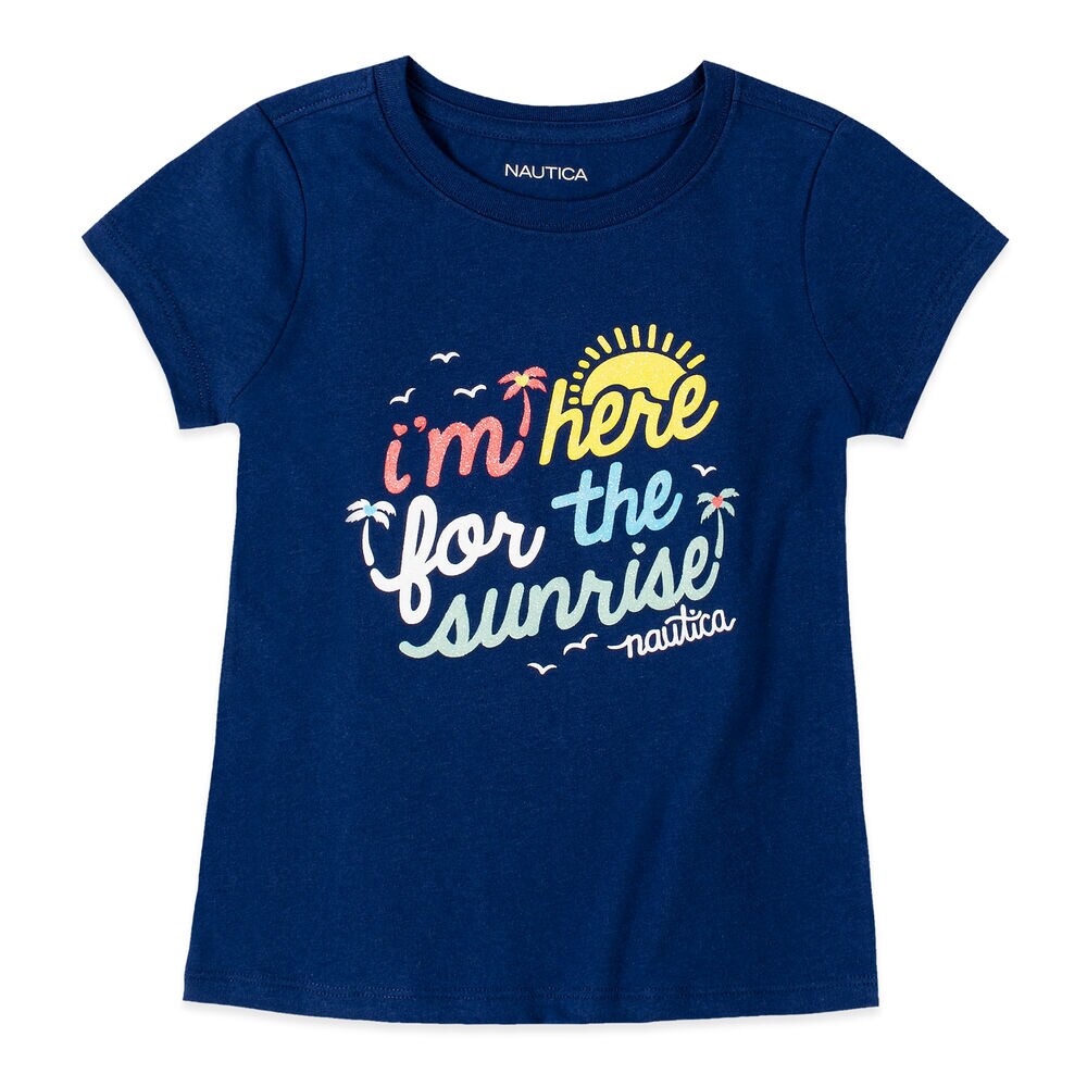 GIRLS' SUNRISE GRAPHIC TEE (8-20),Aqua Isle,large