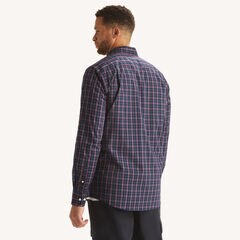Big & Tall Classic Fit Plaid Shirt,Stellar Blue Heather,large