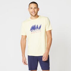 BOAT PRINT SLEEP T-SHIRT,French Vanilla,large