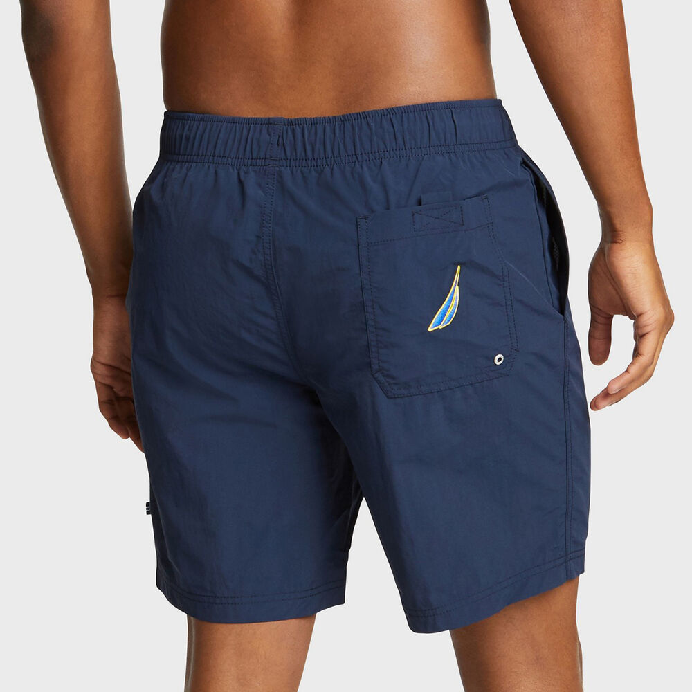 8" LOGO QUICK-DRY SWIM,Navy,large
