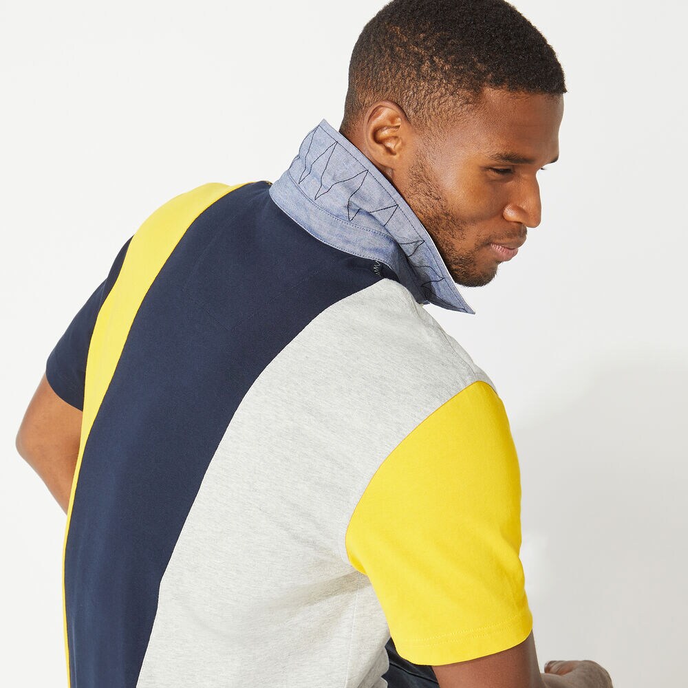 NAUTICA JEANS CO. VERTICAL STRIPE POLO,Navy,large