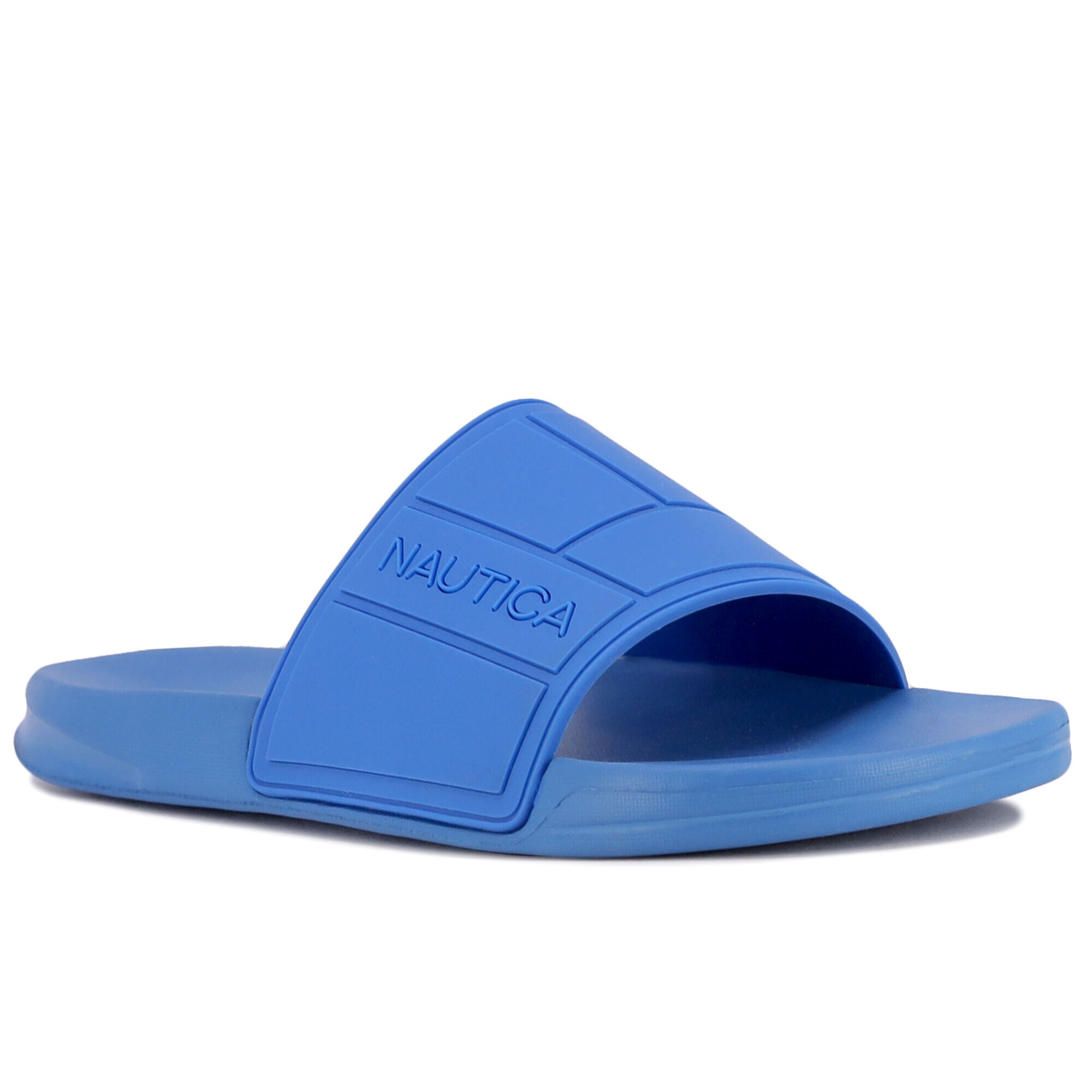 LOGO-EMBOSSED SLIDE SANDAL,Navy,large