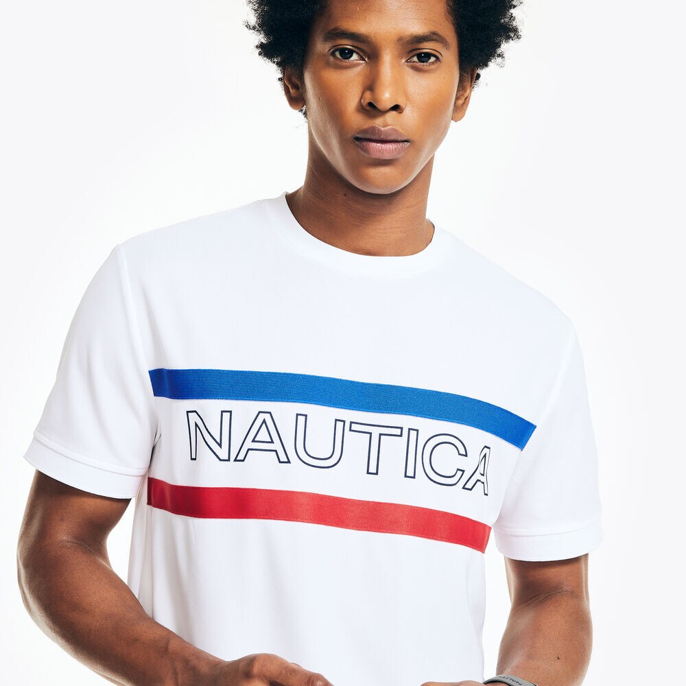NAVTECH SUSTAINABLY CRAFTED LOGO T-SHIRT,Bright White,large