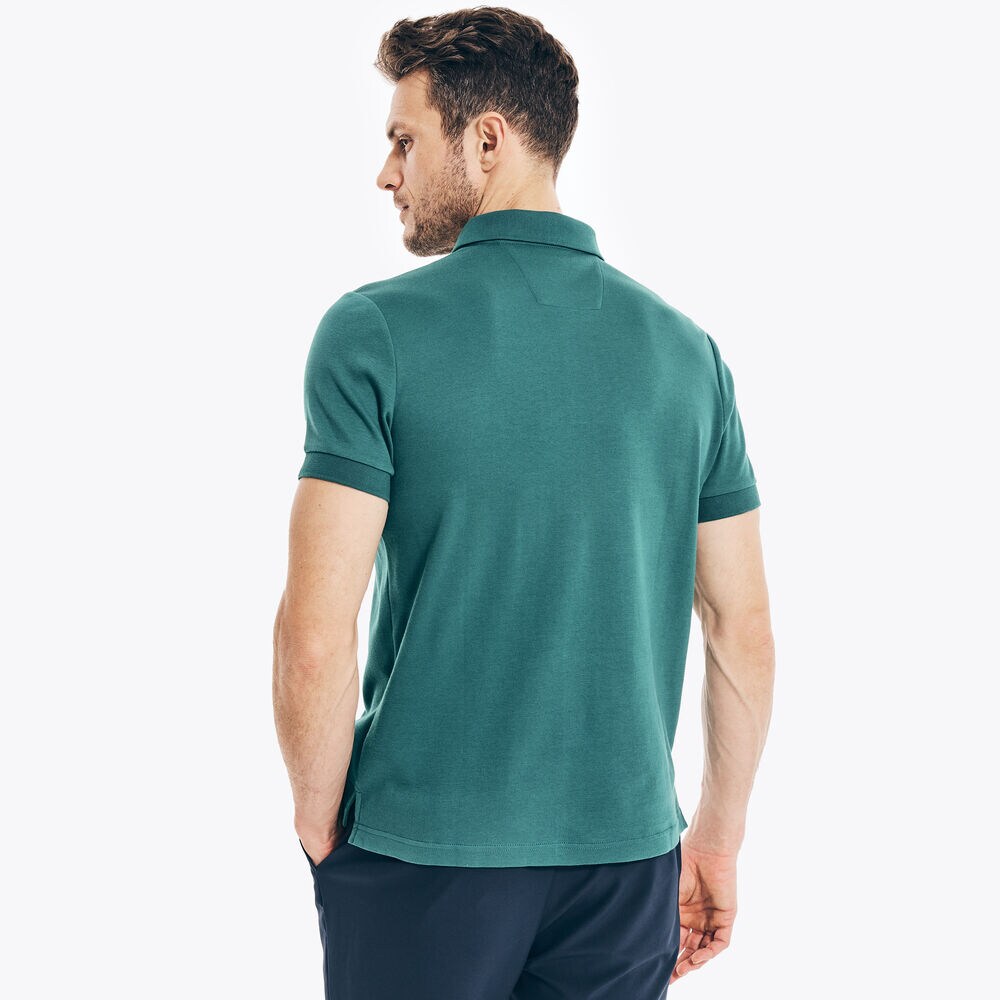 SLIM FIT INTERLOCK POLO,Shaded Spruce,large
