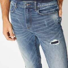 NAUTICA JEANS CO. ORIGINAL SLIM FIT DENIM IN PATCHWORK BLUE,Limoges,large