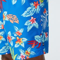 8" FLORAL PRINT SWIM,True Navy,large