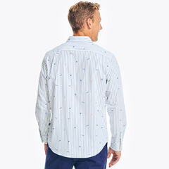 Printed Poplin Shirt,Bright White,large