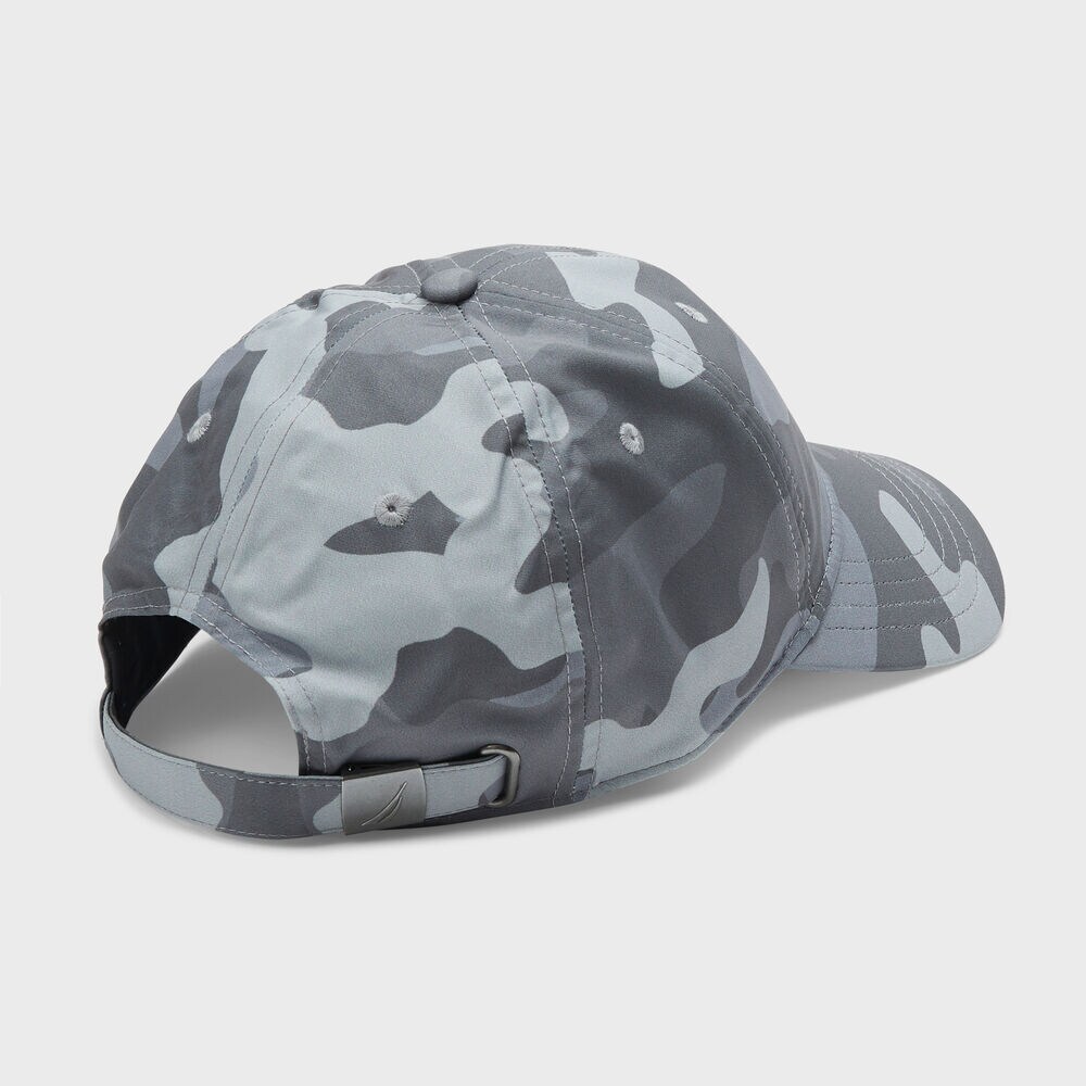 CAMOUFLAGE PRINT BRAND ICON CAP,Grey Carbon,large