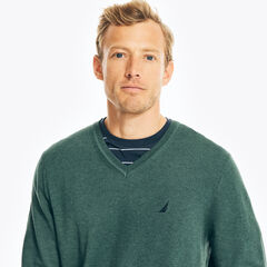 NAVTECH V-NECK SWEATER,Spruce,large