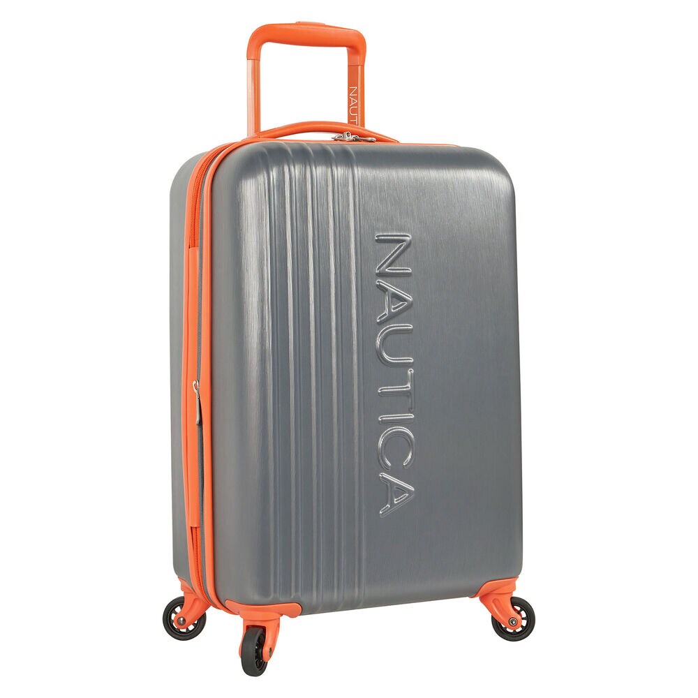 Lifeboat 20" Expandable Spinner Luggage,Grey Heather,large
