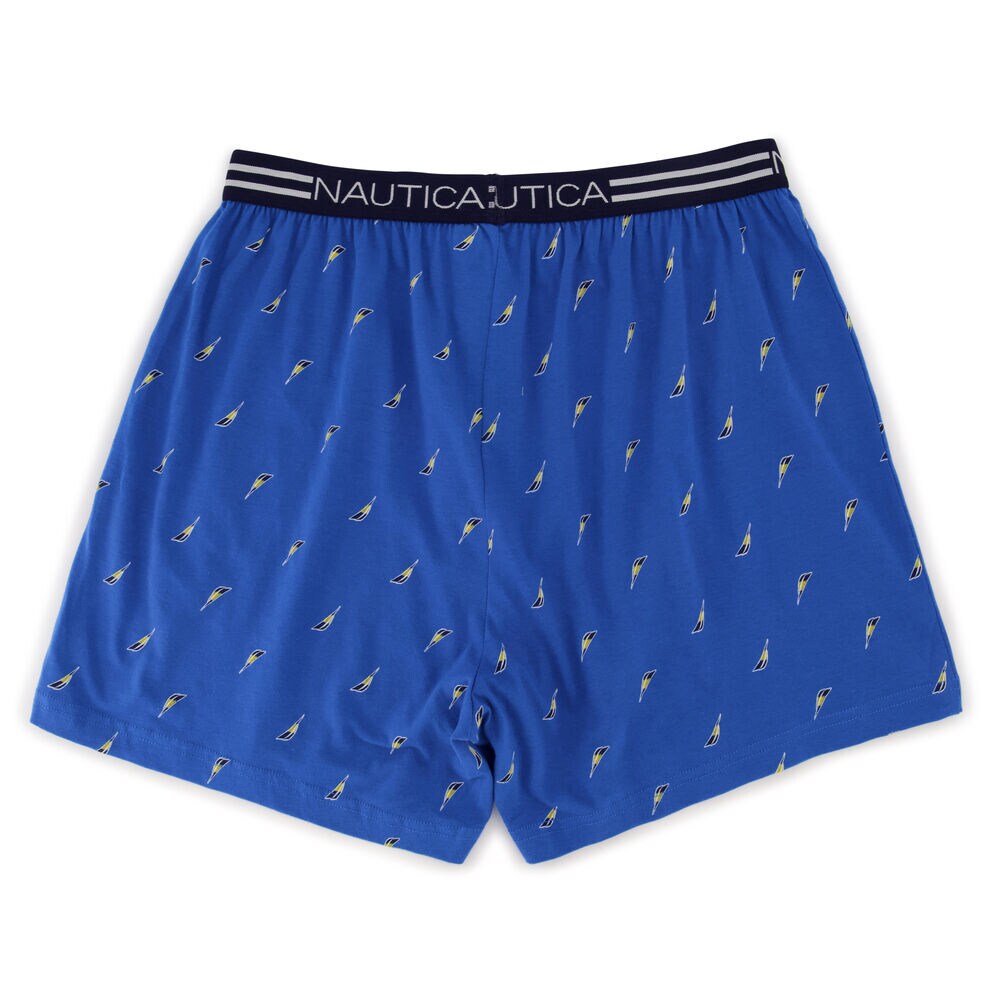 SAILBOAT PRINT KNIT BOXER,Classic Blue,large