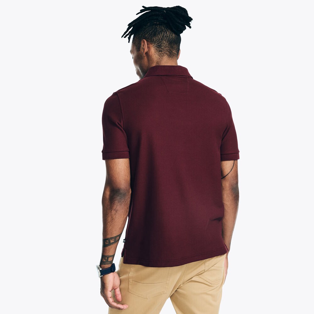 Sustainably Crafted Classic Fit Deck Polo,Royal Burgundy,large