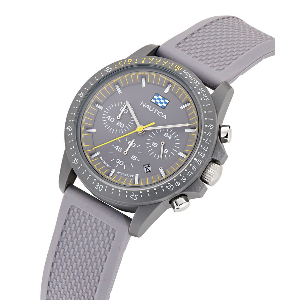 Nautica One Wheat Fiber Strap 3-Hand Watch,Pale Blue,large