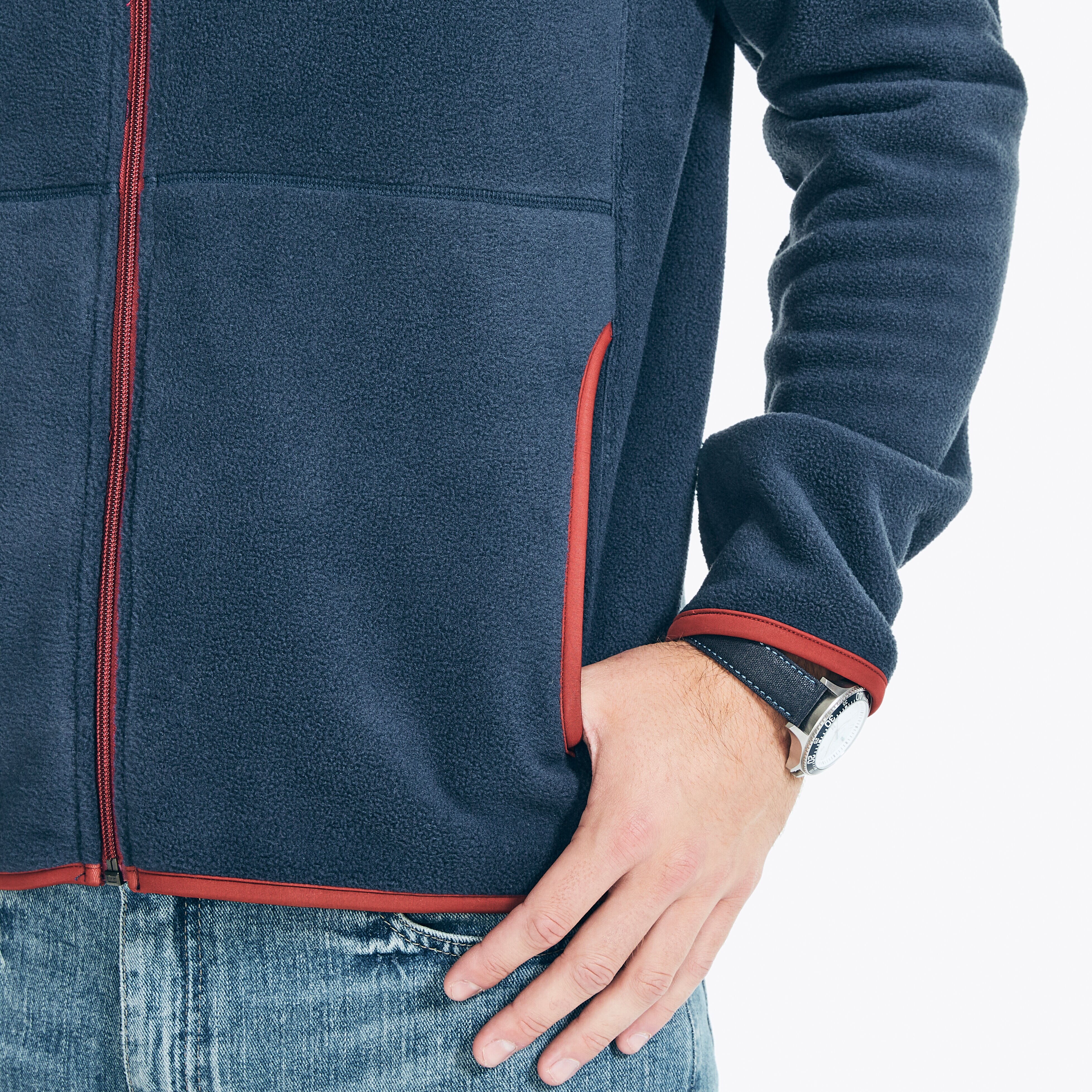 nautica zip up fleece