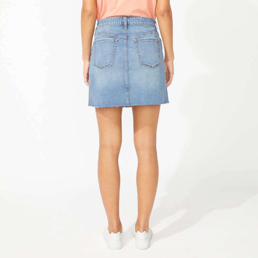 NAUTICA JEANS CO. DISTRESSED DENIM SKIRT,Sea Mist,large